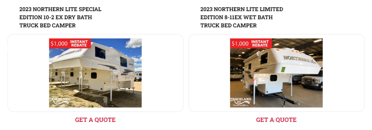 Northern Lite truck bed campers