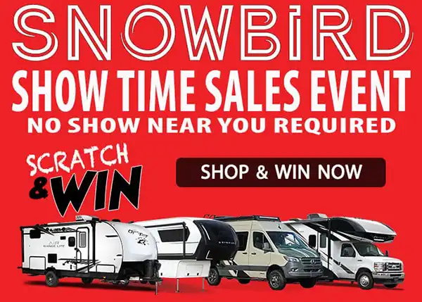Snowbird show time sales event at Traveland